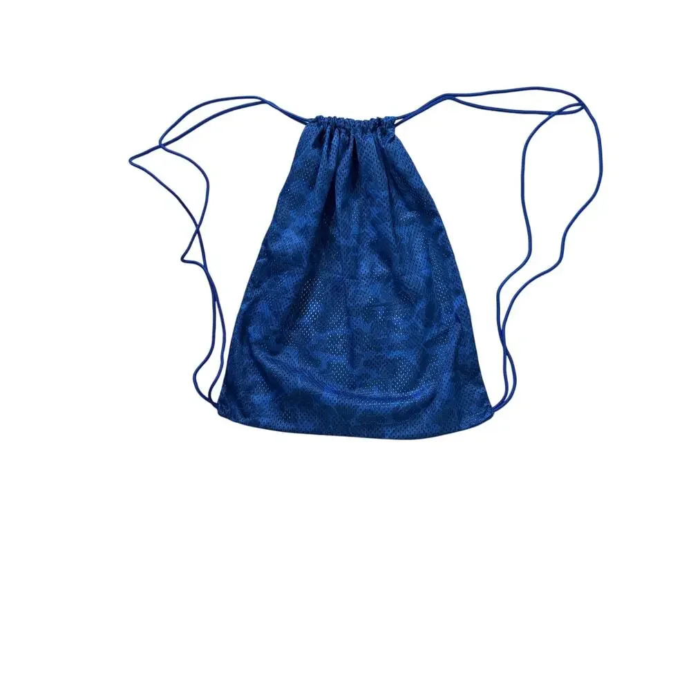 Adidas X A Bathing Ape Gym Bag Unisex Medium Blue Camo Drawstring Mesh Sports
